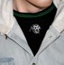 Bild von Panther Staffel T-Shirt schwarz mit grünem Kragen